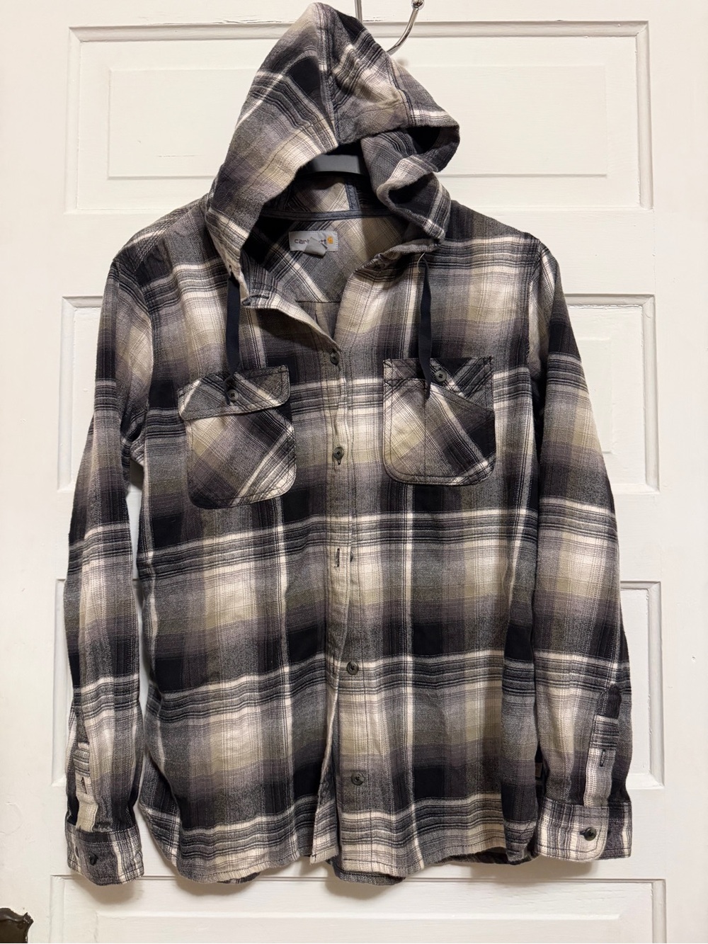 Carhartt Plaid Hooded Shirt Jacket